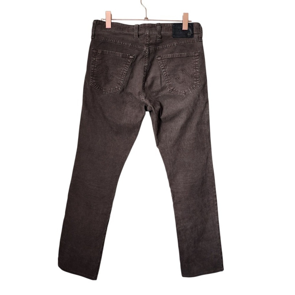 AG ADRIANO GOLDSCHMIED Everett Corduroy Pants Brown Slim‎ Straight 32x34 - Picture 2 of 11